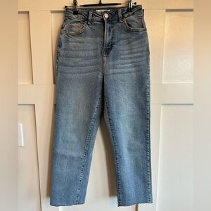 Primark Cropped Straight Leg Classic Blue Jeans